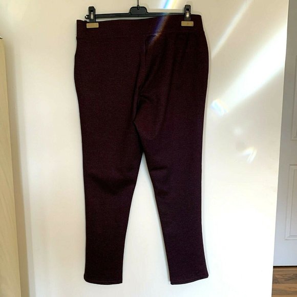 Tommy Hilfiger brown viscose blend pull on pants L - Picture 2 of 10
